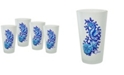 Fiesta Coastal Seahorse Frosted 16 Oz Tapered Cooler Glass, Set of 4